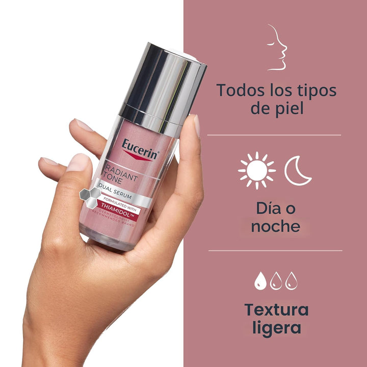 Eucerin Radiant Tone - Suero dual corrector de manchas oscuras, sue...