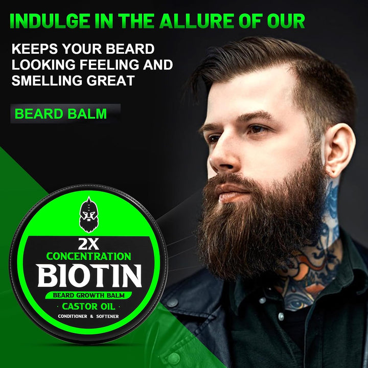 First Melody Bálsamo para barba, Biotina Espesante 2X, con aceite d...