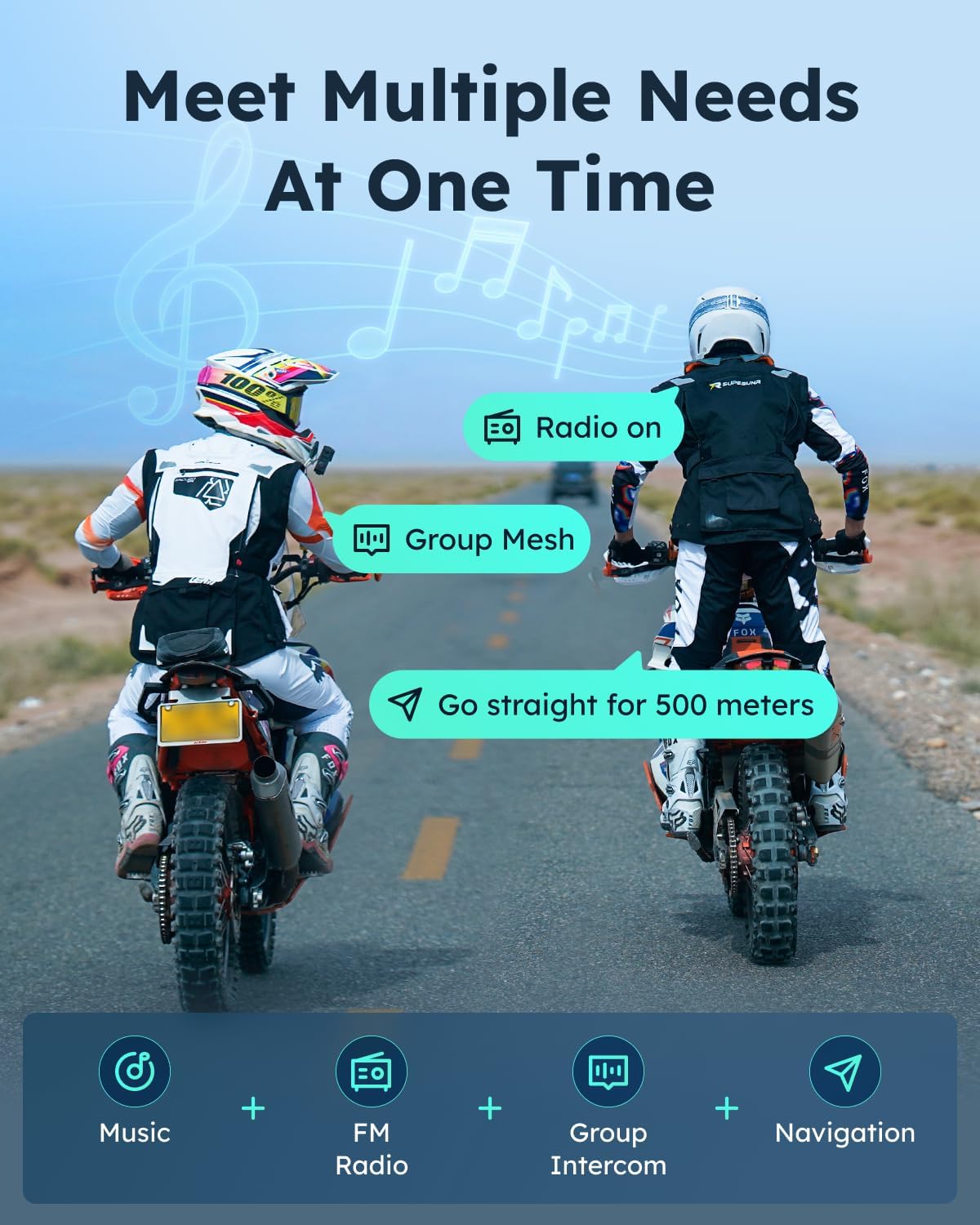 ASMAX Auriculares Bluetooth para motocicleta S1 con control de voz