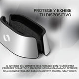 HumanCentric Soporte vertical para laptop en aluminio plateado, sop...