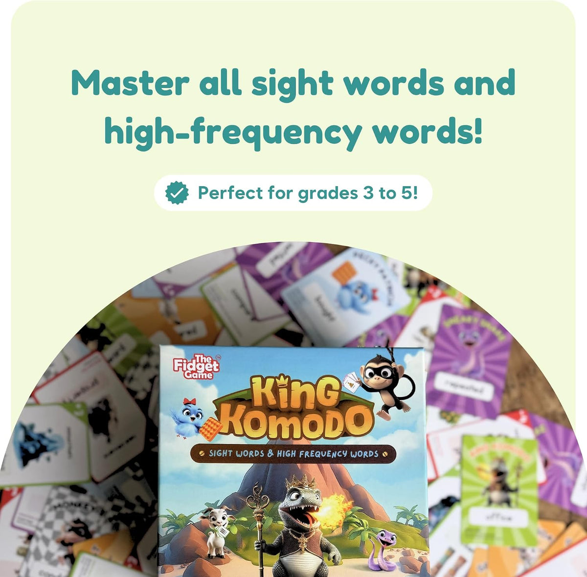 Fidget Game King Komodo - Aprende leer en semanas, niños grados 3 5