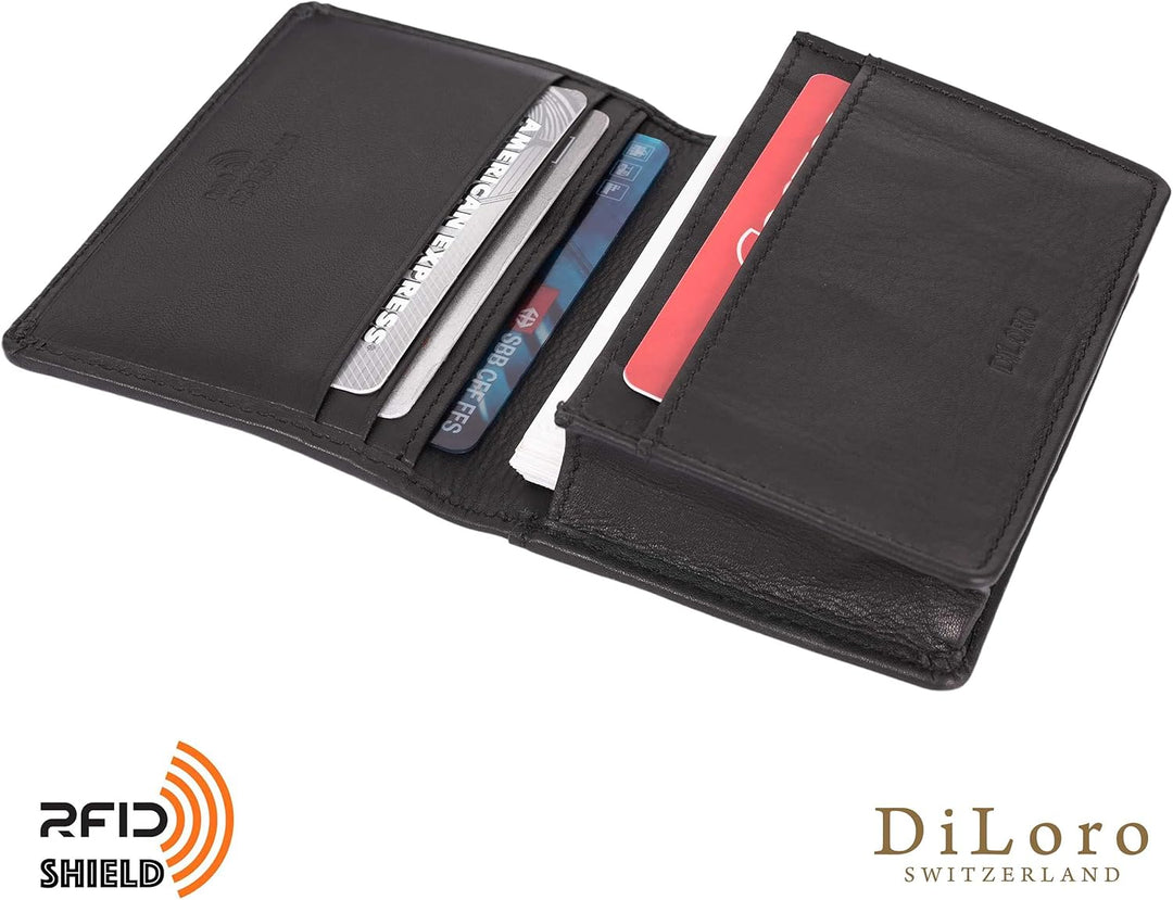 DiLoro Carteras de cuero para hombres y mujeres, pequeño portatarje...