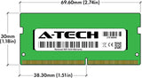 A-Tech 8 GB DDR4 2400 MHz SODIMM PC4-19200 (PC4-2400T) CL17 Módulo...