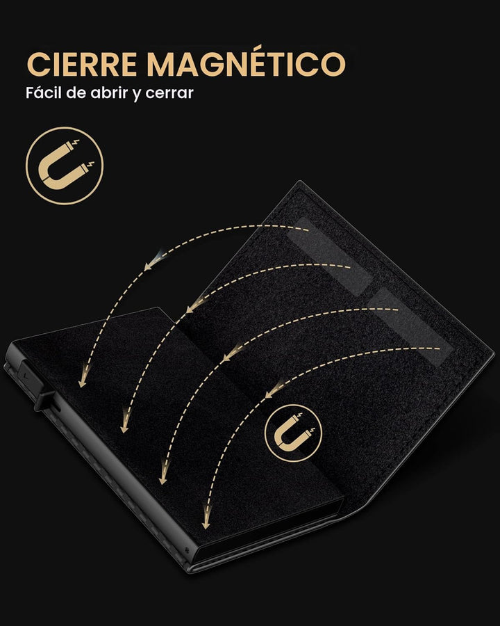 Cartera Typecase para Hombres, Negro fibra de carbono