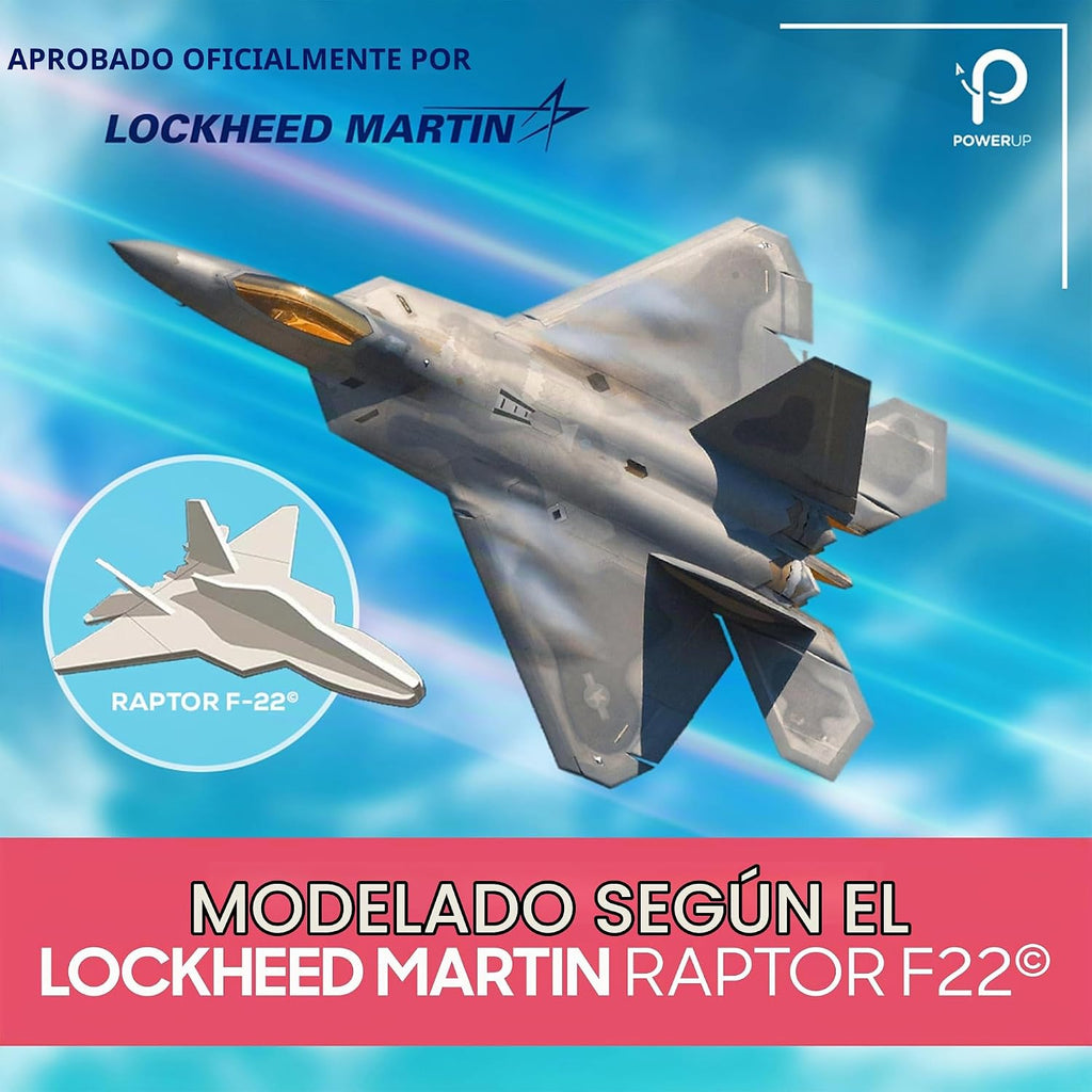 POWERUP 4.0 F-22 Jet Airplane Kit Smartphone App Controlled RC Plane Motor