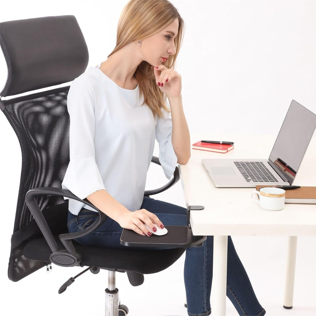 Plataforma ergonómica para mouse debajo del escritorio Alfombrilla ergonómica para mouse (negro)