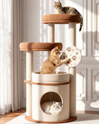 46 pulgadas de Torre de Árbol para Gatos Grandes en Interiores, Condo Cómodo para Gatos Adultos