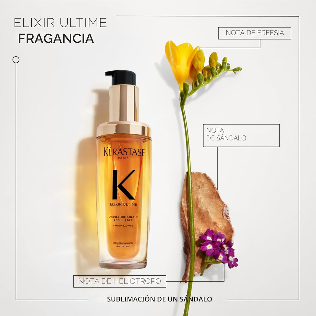 KERASTASE Aceite para el cabello recargable Elixir Ultime | Suero d...