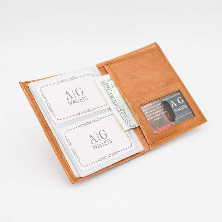 AG Wallets Cartera europea hipster de piel con bloqueo de señal RFI...