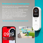 Vicohome 2G6B - Cámara de seguridad solar 2K y timbre de video inteligente DB3 2K con timbre, no necesita NVR, funciona con pilas, fácil de configurar, detección de movimiento, audio bidireccional