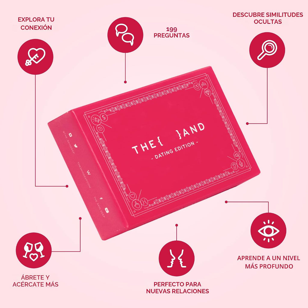 {THE AND} Edición de citas - 199 Tarjetas de conversación reflexivas para parejas de citas - Preguntas para conocer a tu nueva persona y crear conexiones - Divertido juego de cartas de cita nocturna para adultos de The Skin Deep