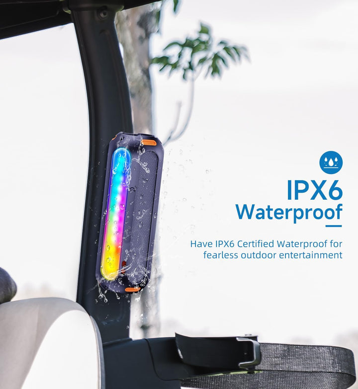 ABFOCE Altavoz de golf magnético Bluetooth con 7 luces intermitente...