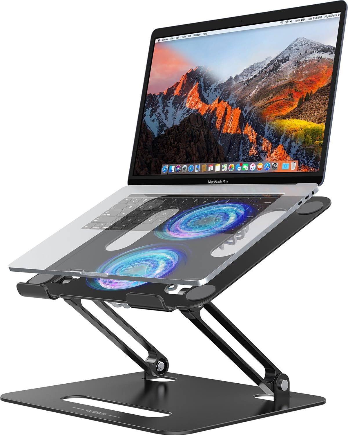 YICOSUN Soporte de refrigeración ajustable para laptop con 2 ventil...