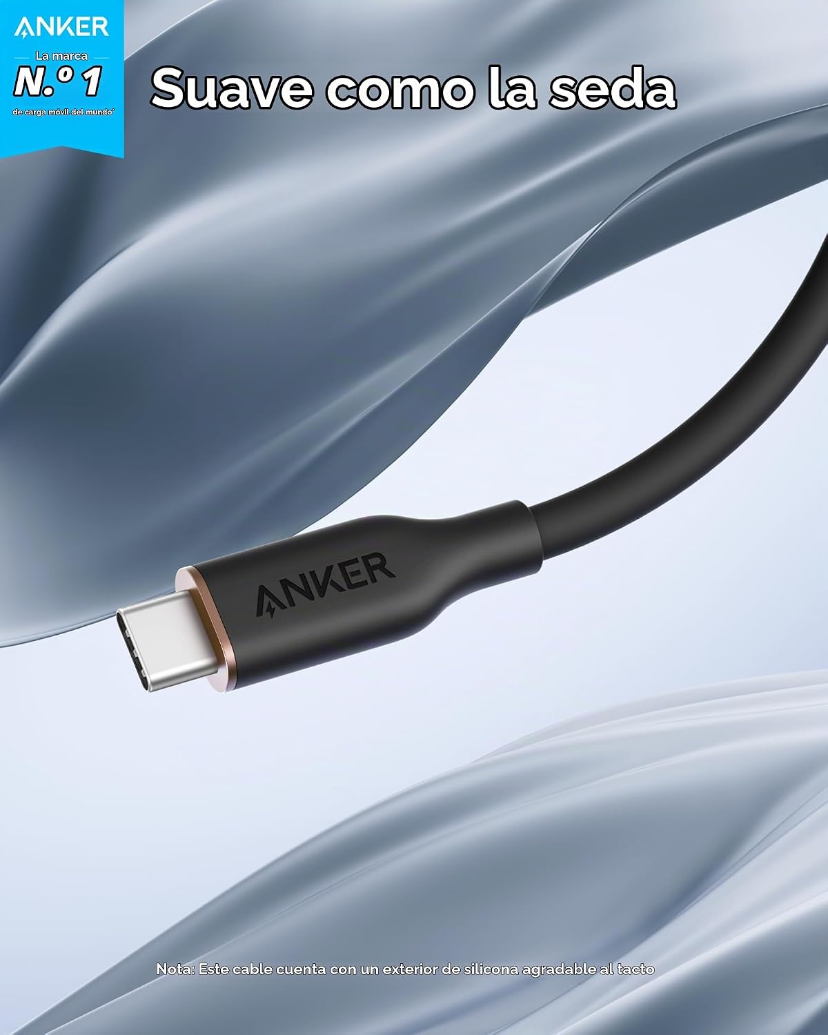 Anker Cable USB C, carga rápida tipo C de 240 W, (paquete de 2, 6 pies, negro + blanco)