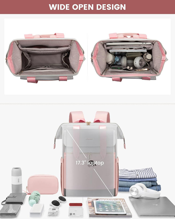 LOVEVOOK Mochila para laptop para mujer, mochila de trabajo convert...