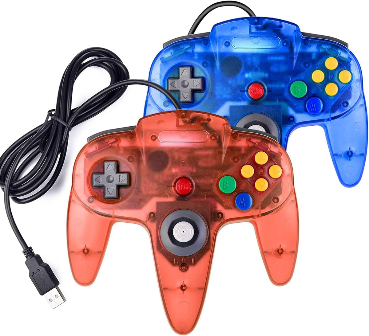 2 paquetes de controladores USB retro para juegos N64 PC