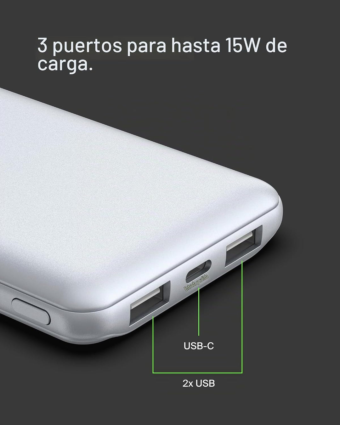 Cargador portátil Belkin, banco de energía USB C de 10,000 mAh con...