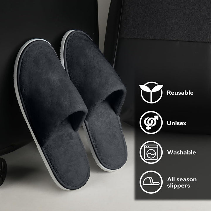 QatmMkt - 10 pares de pantuflas desechables unisex para invitados,...