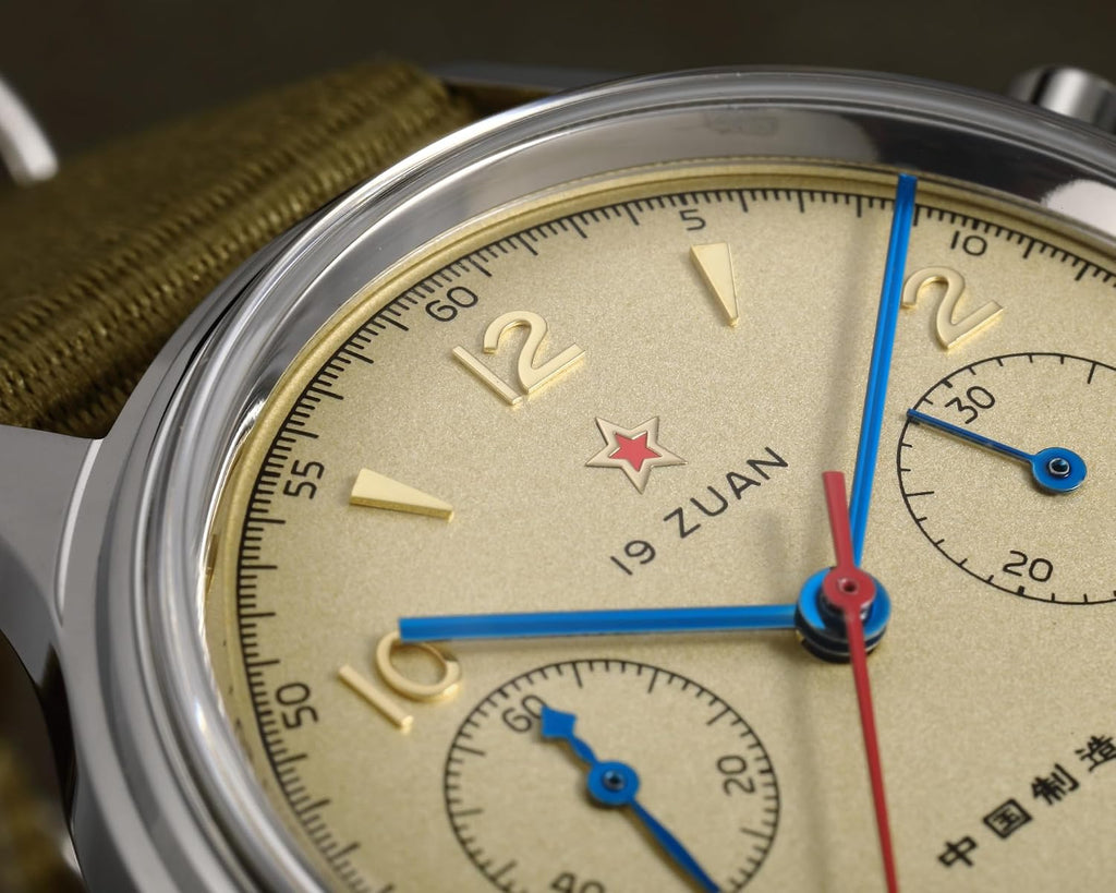 SEAKOSS 1963 Pilot Cronógrafo Reloj para hombre, Original Seagull ST1901 Movimiento mecánico de viento manual, reloj de pulsera militar vintage