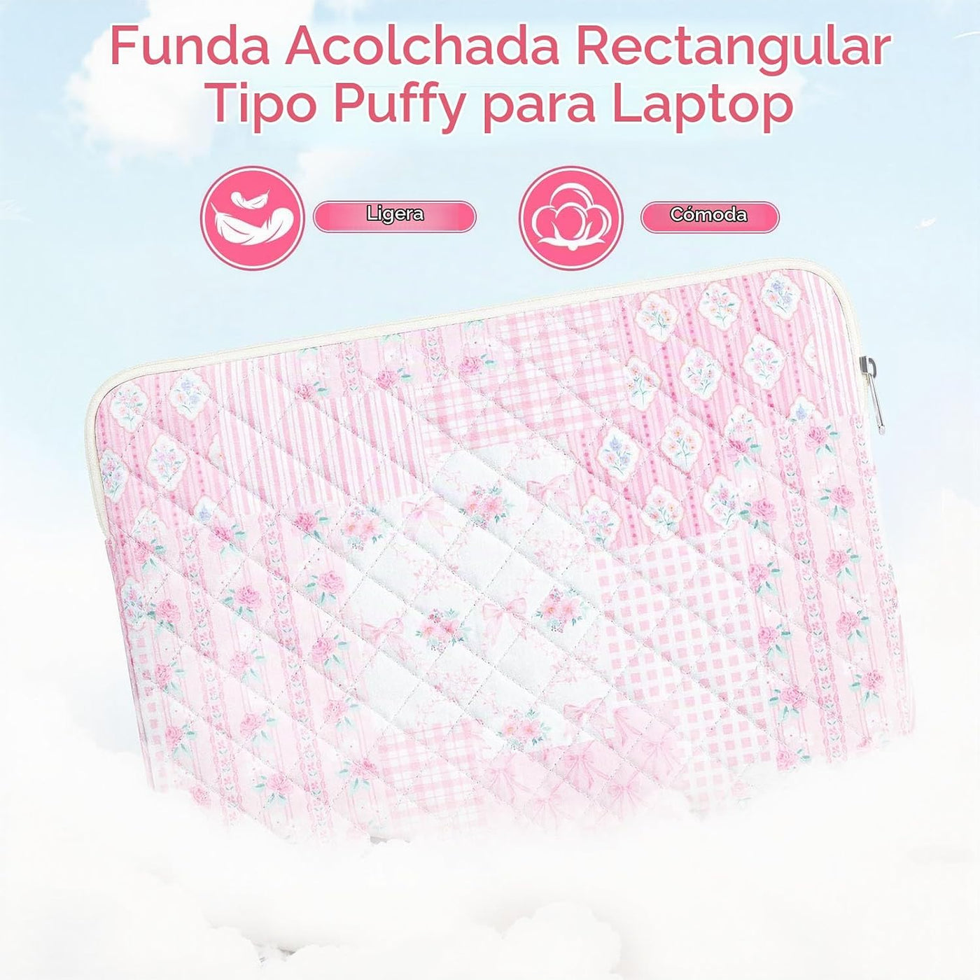Shiprabags Funda acolchada de algodón para laptop de 15.6 pulgadas...