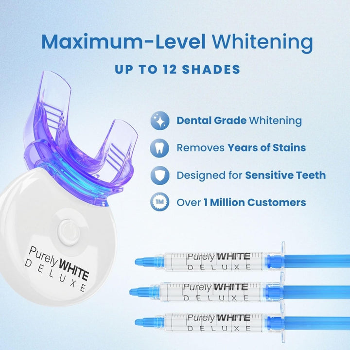 PurelyWHITE DELUXE Kit de blanqueamiento dental, blanqueamiento den...