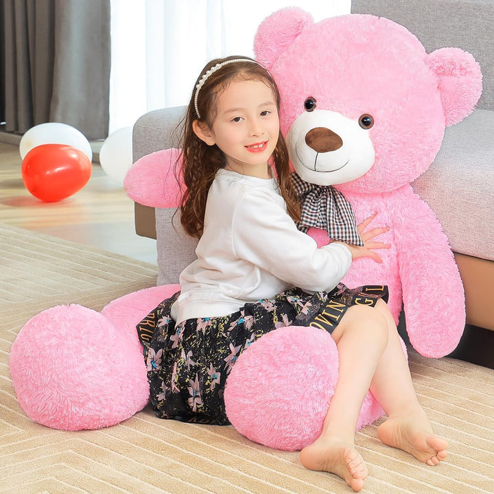 SNOWOLF Oso de Peluche Gigante Rosa de 47" Animales de Peluche...