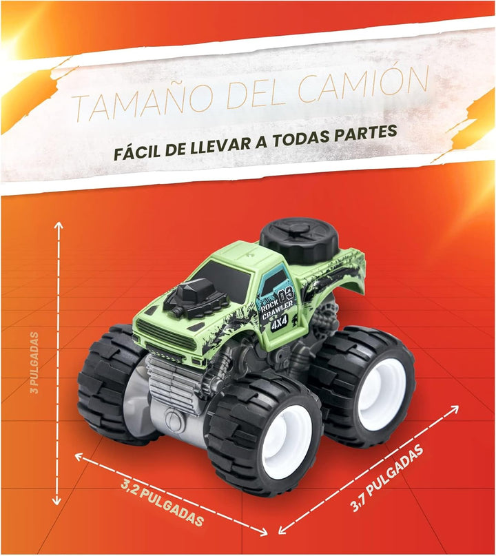 Team Power - Juguetes de Monster Trucks para niños y niñas, 6 paque...