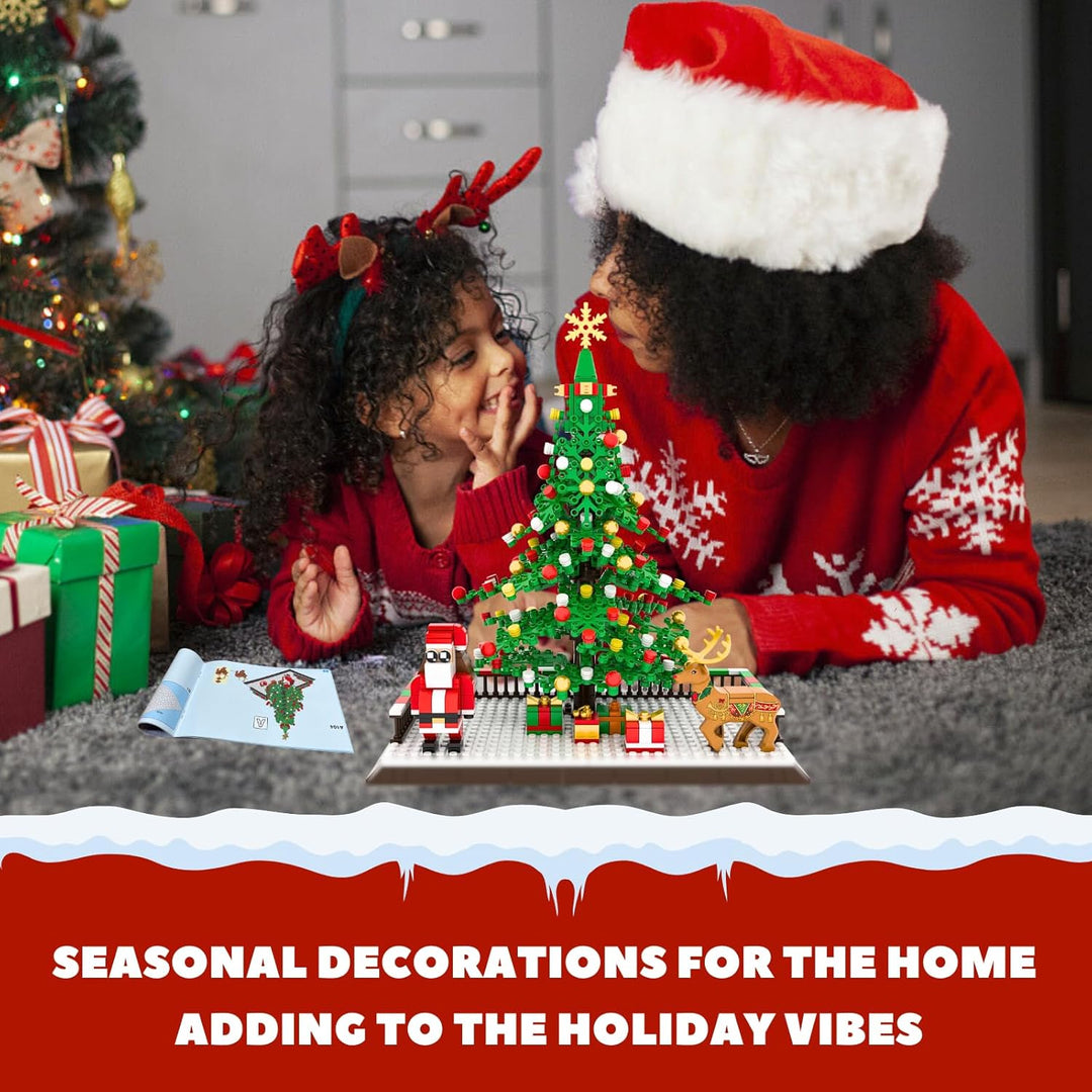 Juego de construcción de árbol de Navidad figuras de Papá