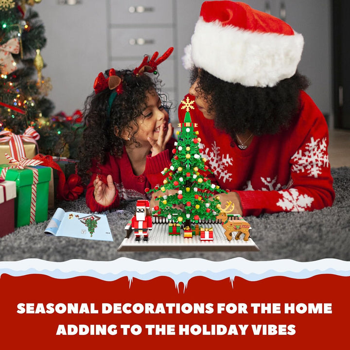 Juego de construcción de árbol de Navidad figuras de Papá