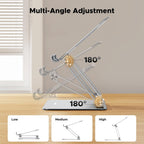 UGREEN - Soporte para tableta para escritorio con doble varilla de aluminio, soporte ajustable de múltiples ángulos, accesorios para el hogar y la oficina, compatible con iPad Pro 13 12 11 10.5 Air