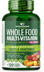 Whole Food Multivitamínico para mujeres – Multi Vitaminas, Minerales, Extractos Orgánicos