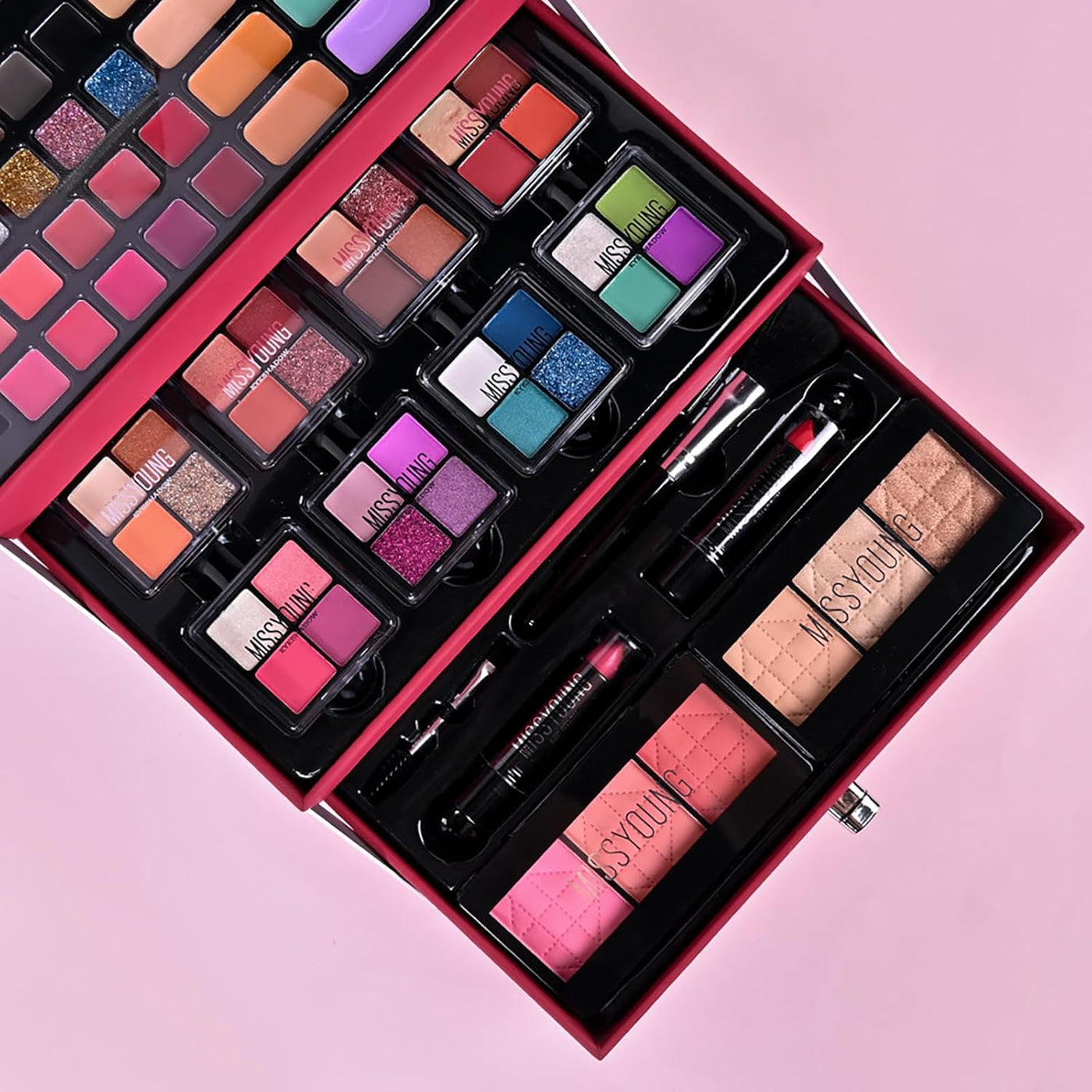 Wisnewth Kit de maquillaje todo en uno de 45 piezas con estuche de...