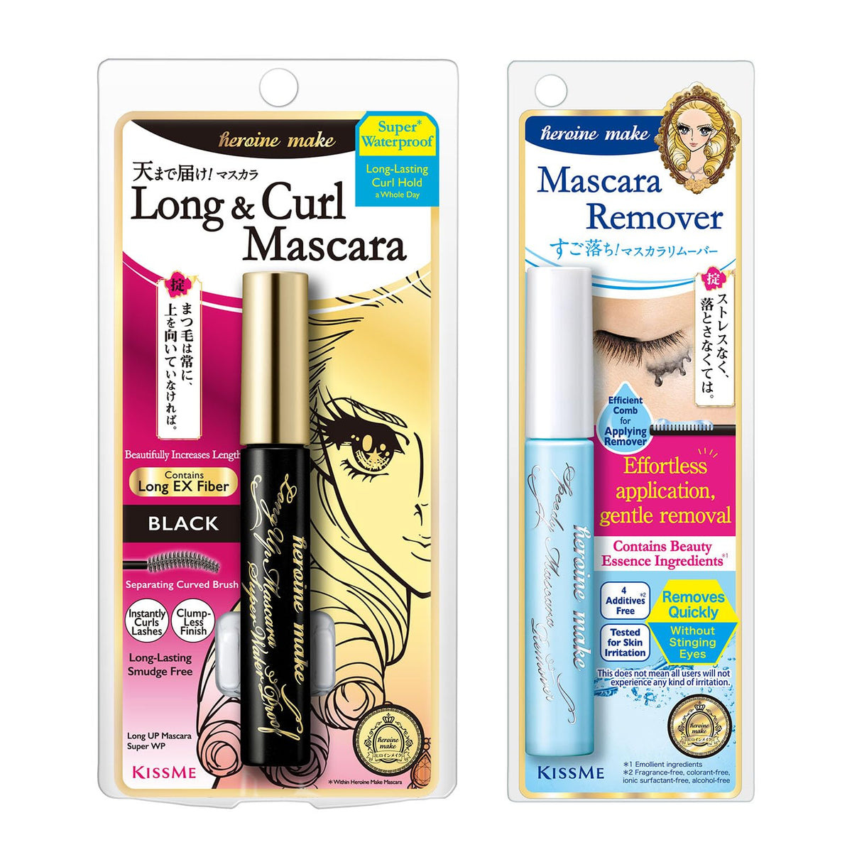 Máscara HEROINE MAKE de KISSME a prueba de agua color negro | Volum...