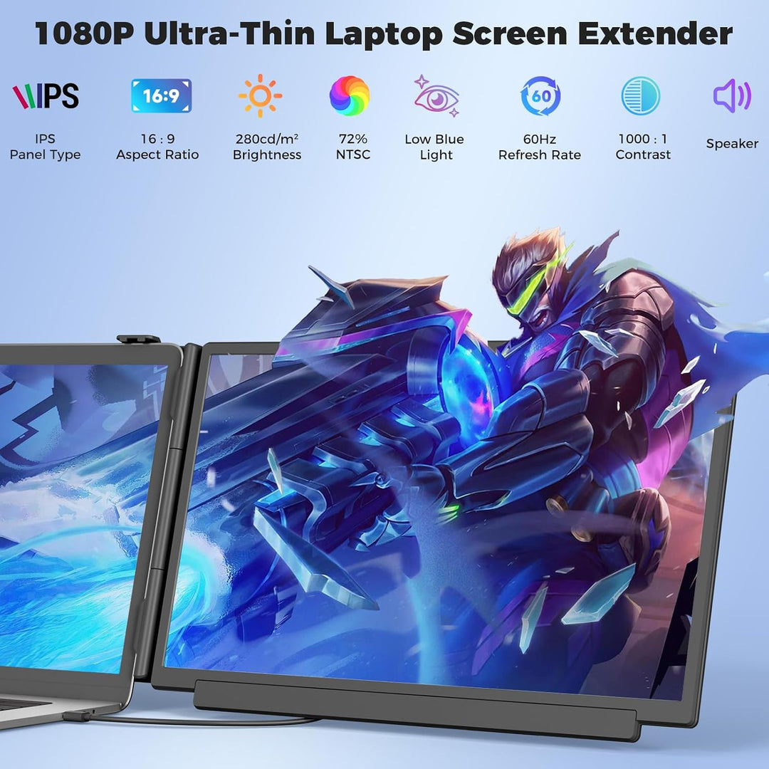 siaviala Extensor de pantalla para laptop de 15.6 pulgadas, FHD 108...