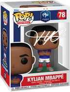 Kylian Mbappe #78 France - Figura de fútbol con funda protectora con diseño de facsímil firmado con láser, autografiado con láser