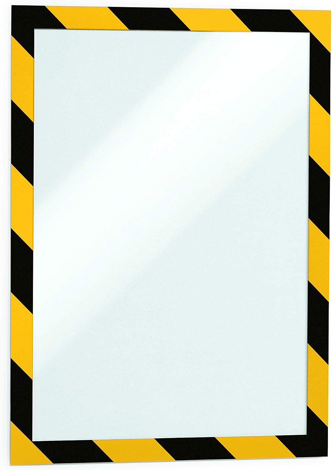 Durable Duraframe - Soporte magnético autoadhesivo para letreros de seguridad, tamaño carta, 8.5 x 11 pulgadas, marco magnético amarillo y negro