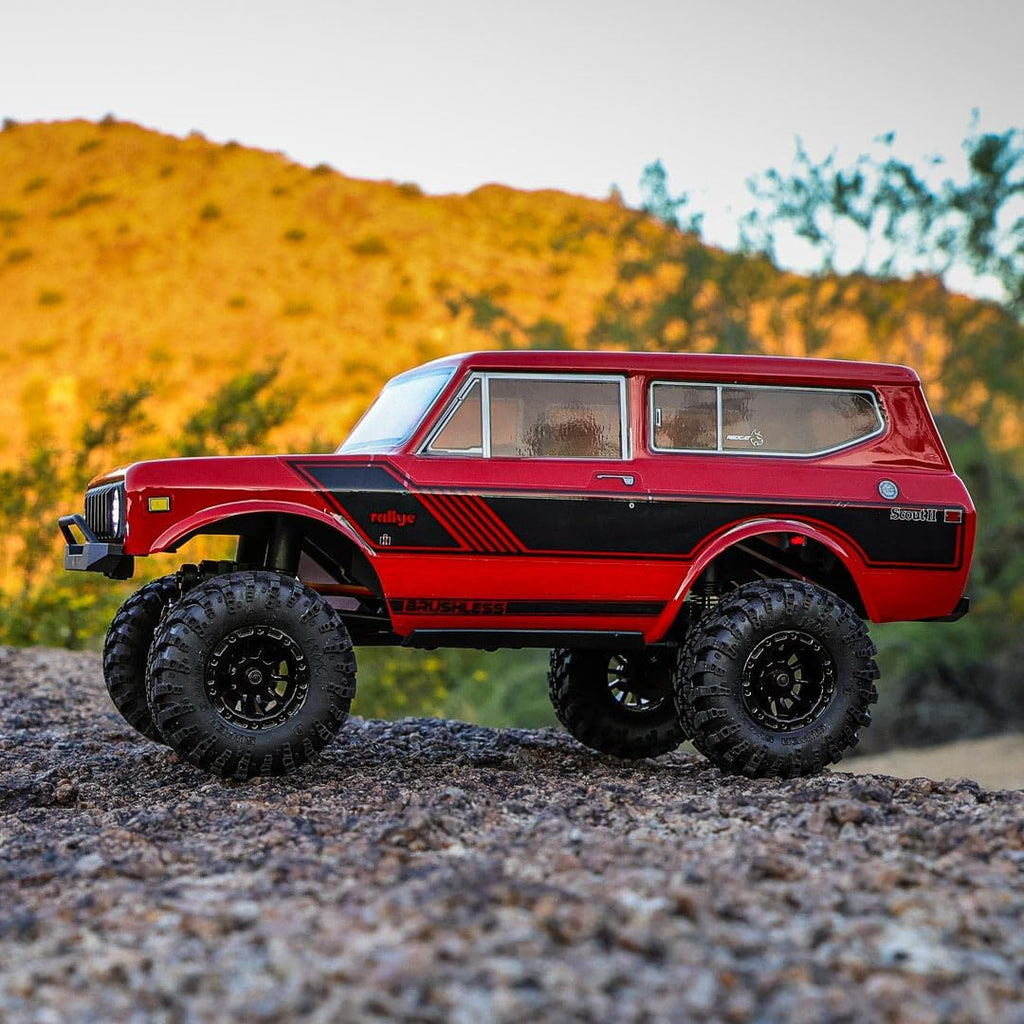 Redcat Racing Ascent-18 Scout II sin escobillas, 1/18 escala RC Crawler, coche de control remoto 4WD, chasis de aluminio, polvo rojo/dorado