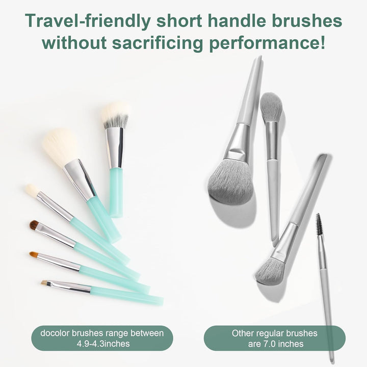 Docolor Juego de brochas de maquillaje de 6 piezas para viajes, jue...