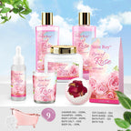 Regalos de spa para mujeres, regalos de spa de rosas, juego de cesta de