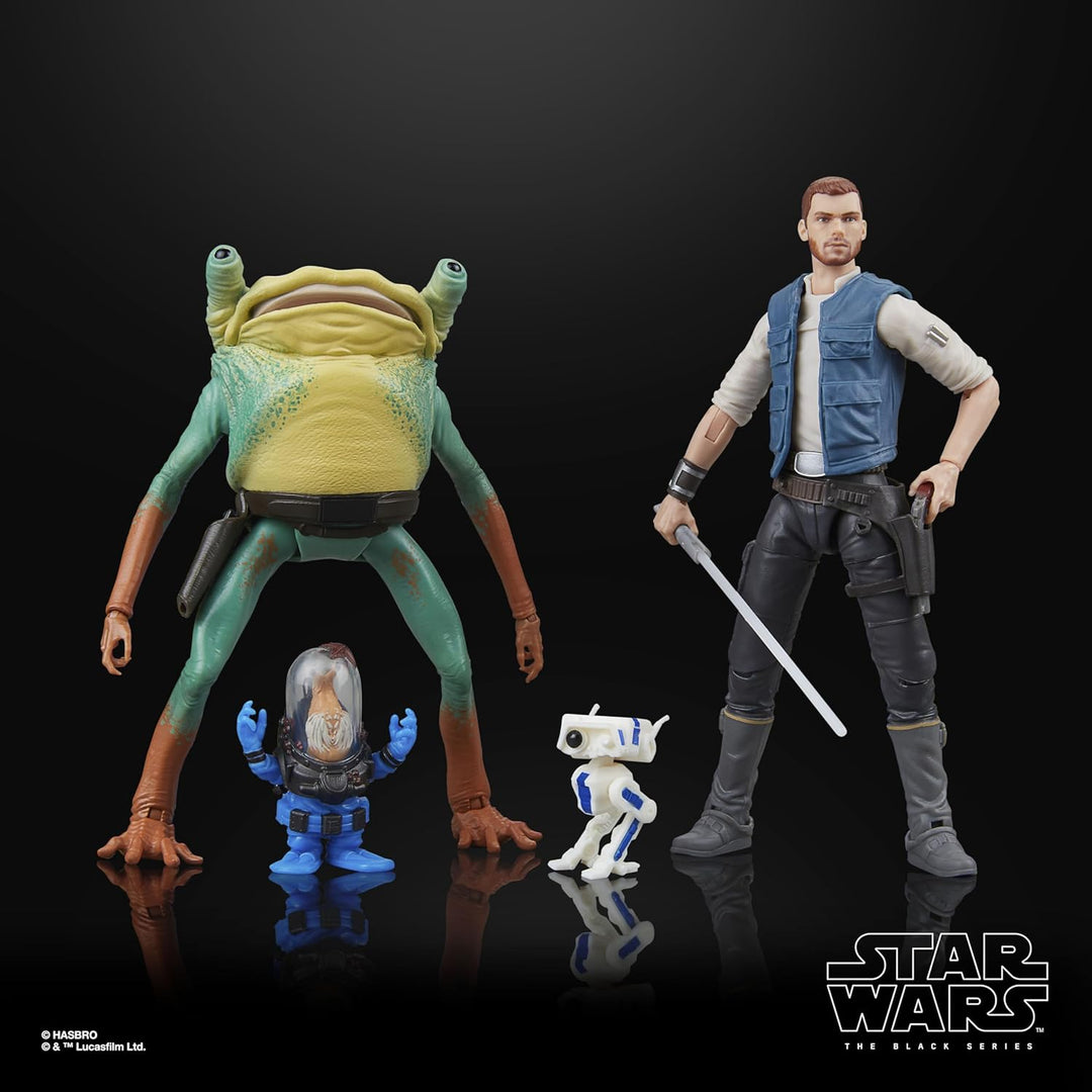 STAR WARS The Black Series Cal Kestis, BD-1, Turgle & Skoova Stev,...