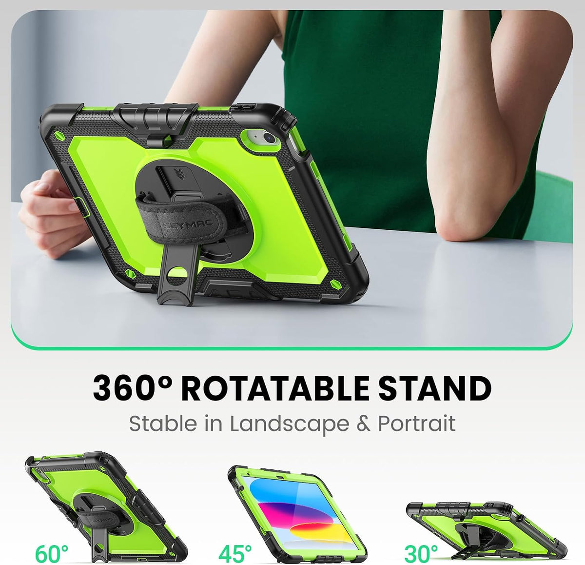 SEYMAC - Funda para iPad A16 de 11ª/10ª generación de 11"/10.9"