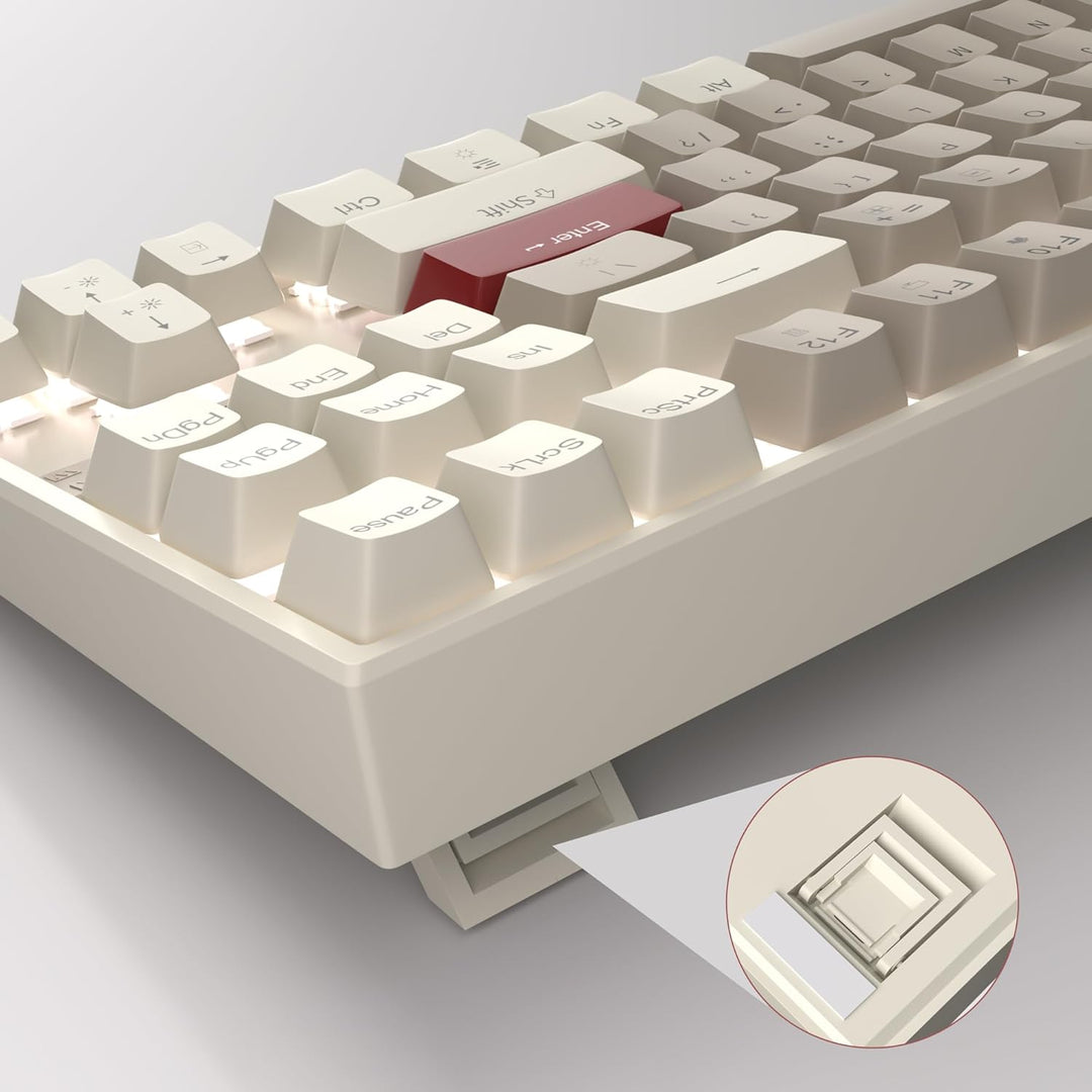 MageGee - Teclado mecánico para juegos 75%, interruptor marrón, ret...