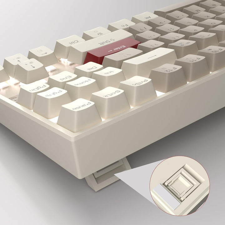 MageGee - Teclado mecánico para juegos 75%, interruptor marrón, ret...