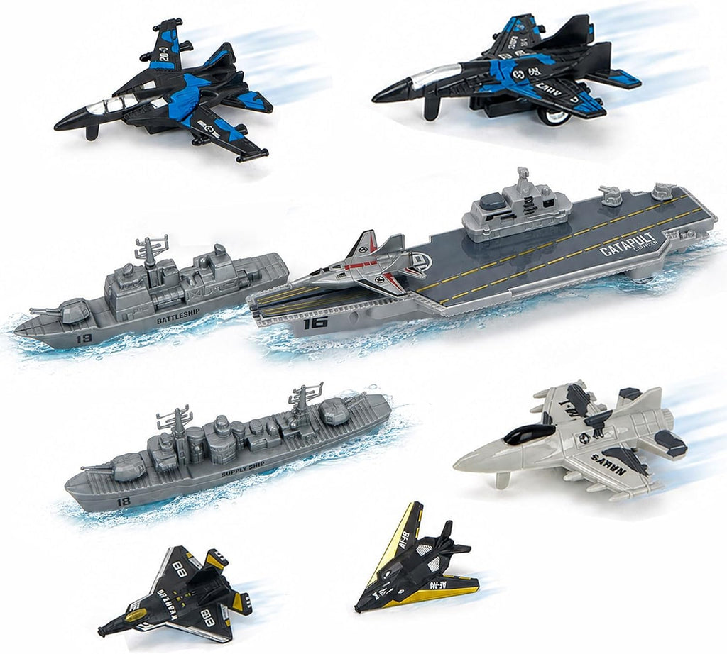 Juguete portaaviones, 9 piezas de juguetes del ejército con