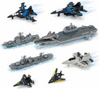 Juguete portaaviones, 9 piezas de juguetes del ejército con