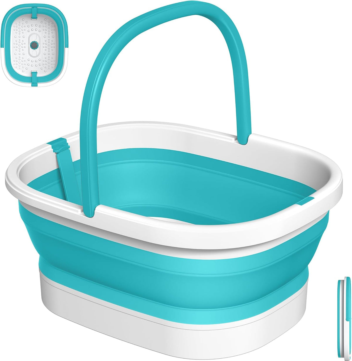 Nekteck Tina Plegable para Remojo de Pies con Cubo para Bañera de Pies, Verde