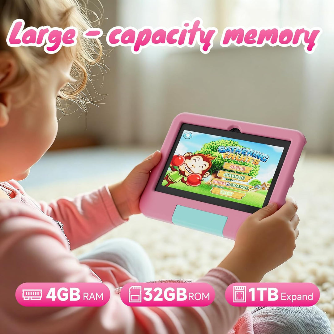 Tablet Android de 7 pulgadas con estuche, 4GB RAM 32GB ROM 1TB expa...
