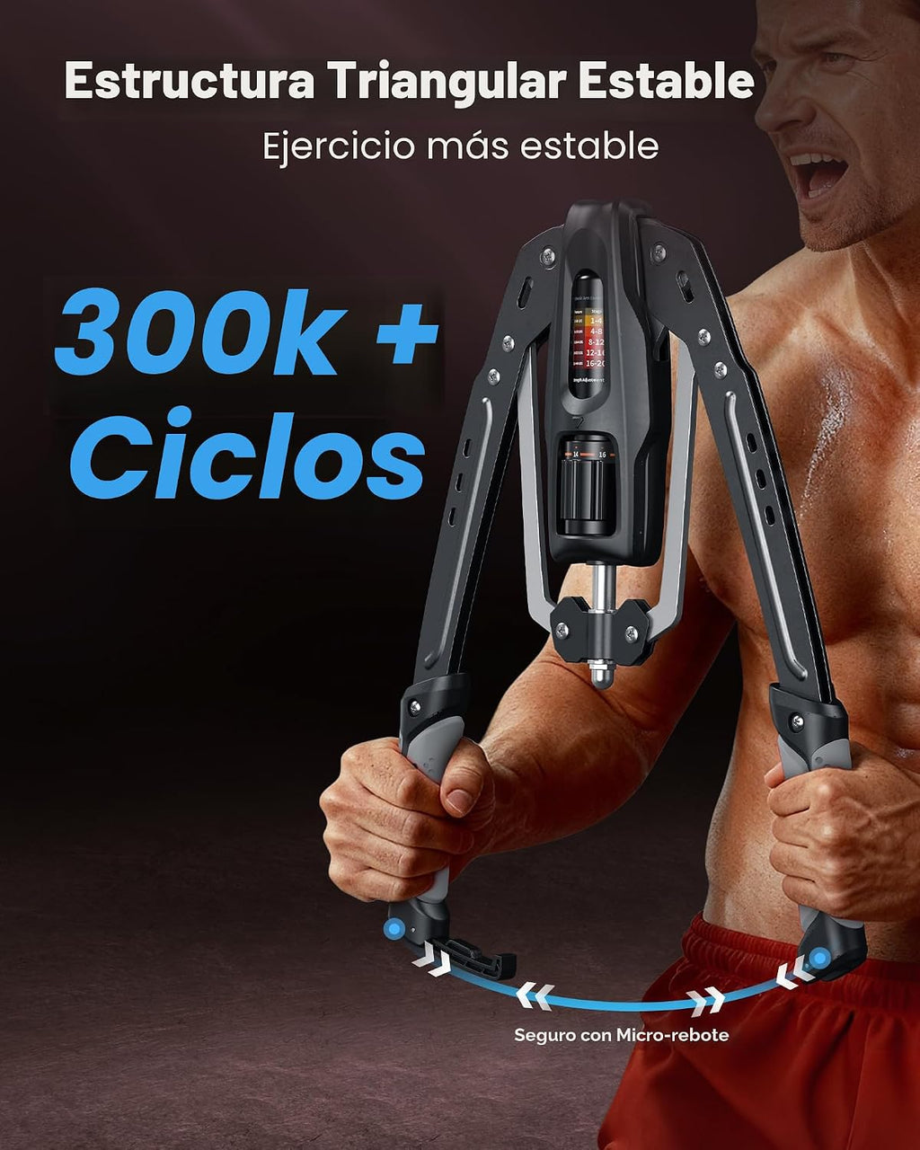 Merach Twister Entrenador de Antebrazos, 22-440 lb Potenciador Hidráulico de Fuerza | Expansor de Pecho Ajustable para Casa, Equipo de Fitness para Entrenamiento de Músculos del Hombro, Fortalecedor de Brazos para Ejercicio