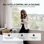 OutIn Nano - Máquina de café eléctrico portátil con molinillo de café eléctrico portátil Fino, marrón y gris