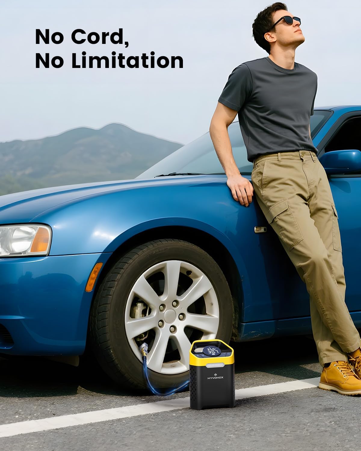 Compresor de Aire Portátil Inflador de Neumáticos de 160 PSI de Alt...
